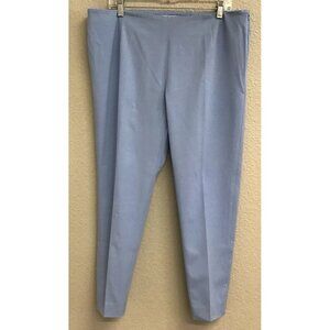 Pearl Lela Rose Stretch Cotton Susie Pants Sz 16 Slim Leg Ankle Crop Blue